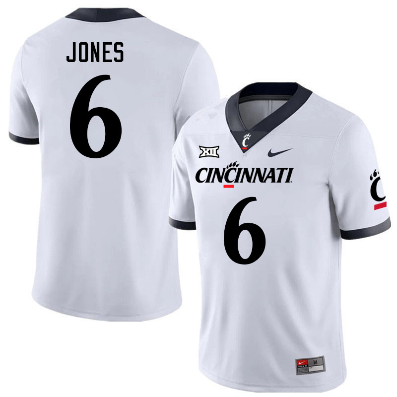 Cincinnati Bearcats #6 Dorian Jones Big 12 Conference College Football Jerseys Stitched Sale-White